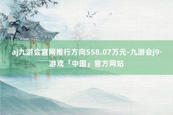 aj九游会官网推行方向558.07万元-九游会j9·游戏「中国」官方网站